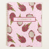 Dragon Fruit Pattern Tropical Personalized Custom Planner (Voorkant)