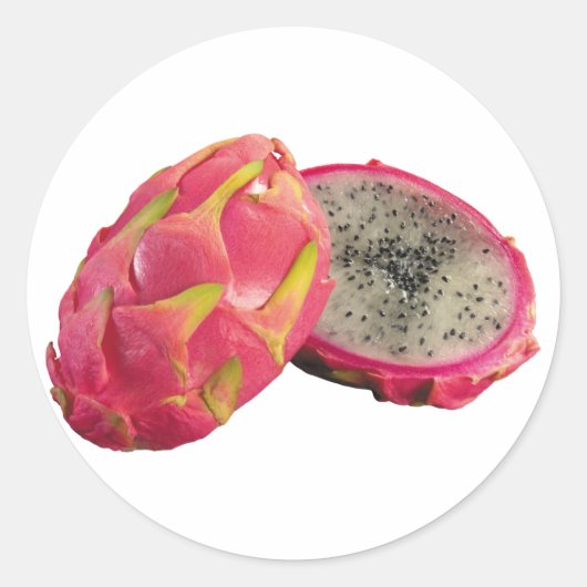 Dragon Fruit Ronde Sticker (Voorkant)