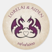 Dragon Gamer Fantasy Ronde Sticker (Voorkant)