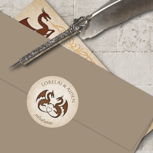 Dragon Gamer Fantasy Ronde Sticker