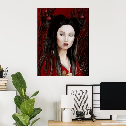 Dragon Geisha Poster (Thuiskantoor)