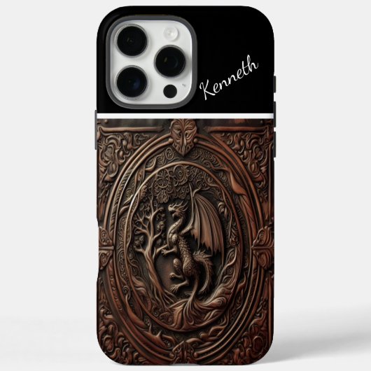 Dragon gesneden in leer Case-Mate iPhone case (Achterkant)