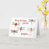 Dragon Get Well Card Kaart (Gele Bloem)