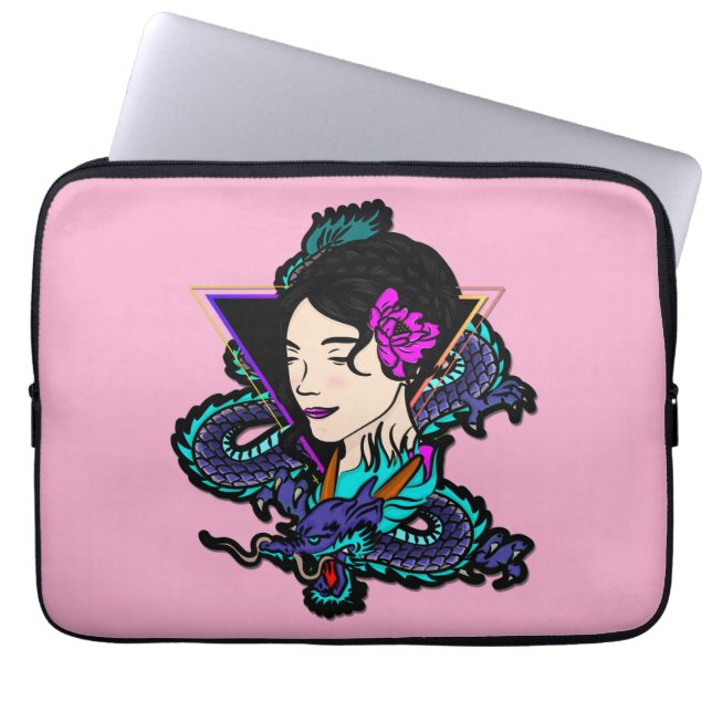 Dragon Girl Laptop Sleeve (Voorkant)