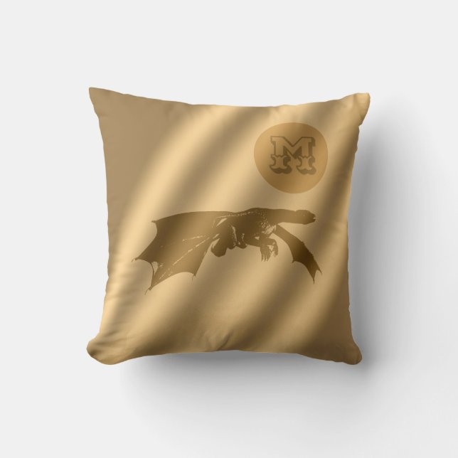 Dragon Gold Luxury Monogram Kussen (Voorkant)