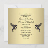 Dragon Gold Wedding Uitnodiging (Voorkant)