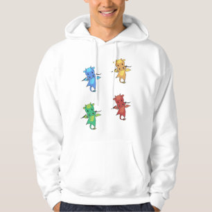 Dragon Green Red Fairy Tale Cute Animals voor Hoodie
