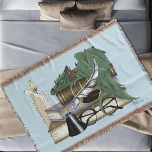 Dragon Green Sleeping Books Deken
