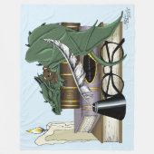 Dragon Green Sleeping Books Fleece Deken (Voorkant)