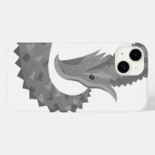 Dragon gris cœur sur étui iPhone Case-Mate blanc (Verso (horizontal))