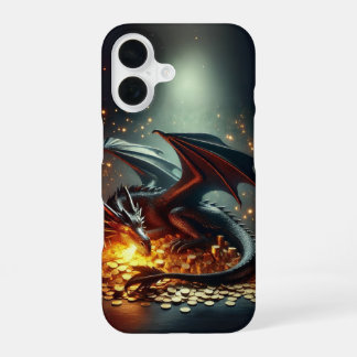 Dragon Guarding Gold-ontwerp iPhone 16 Hoesje