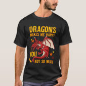 Dragon Head Grappig Leuke Fantasy Creature Pullove T-shirt (Voorkant)