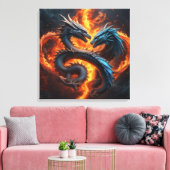 Dragon Heart Canvas Afdruk (Insitu (Woonkamer))