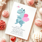 Dragon Heart Cute Valentijn Party Kaart