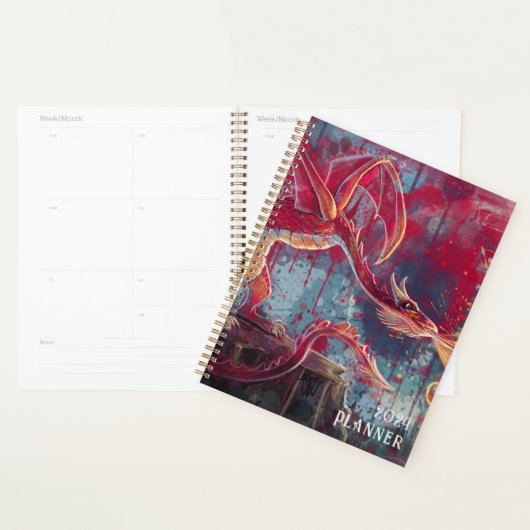 Dragon Heart Flame Planner (Devant avec enveloppe)