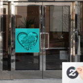 Dragon Heart Raamsticker (Kantoordeur)