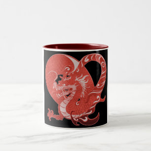 Dragon Heart Tweekleurige Koffiemok