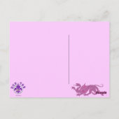 Dragon héraldique (rose) - Carte postale (Dos)