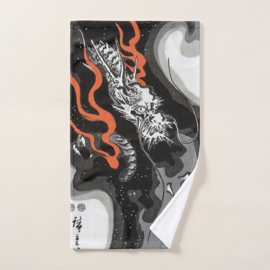 Dragon, Hiroshige, Ukiyo-e (Serviette à main)