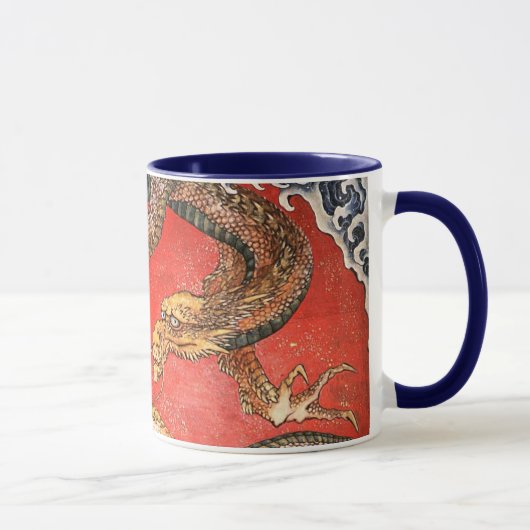 Dragon, Hokusai Japans Kunstwerk Mok (Rechts)