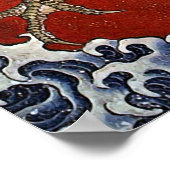 Dragon, Hokusai Japans Kunstwerk Poster (Hoek)