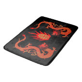 Dragon Holiday Rood en Zwart Badmat (Gekanteld)