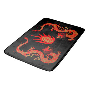  Dragon Holiday Rood en Zwart Badmat