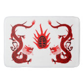  Dragon Holiday Rood en Zwart Badmat (Voorkant)