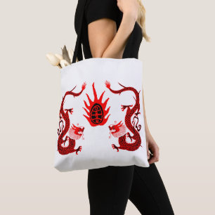  Dragon Holiday Rood en Zwart Draagtas