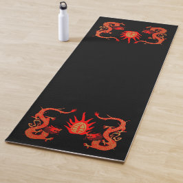 Dragon Holiday Rood en Zwart Yogamat