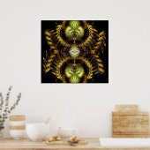 Dragon Hour Fractal Art Poster / Afdrukken (Keuken)