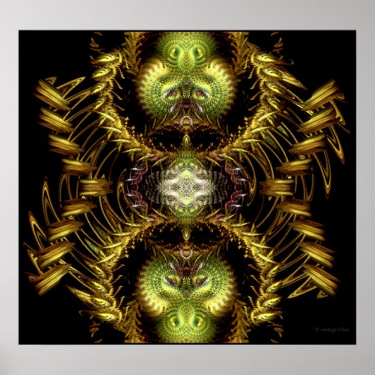 Dragon Hour Fractal Art Poster / Afdrukken (Voorkant)