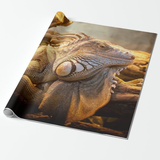 Dragon Iguana Cadeaupapier (Uitgerold)