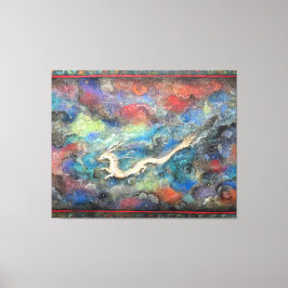 Dragon in the Clouds Canvas Afdruk