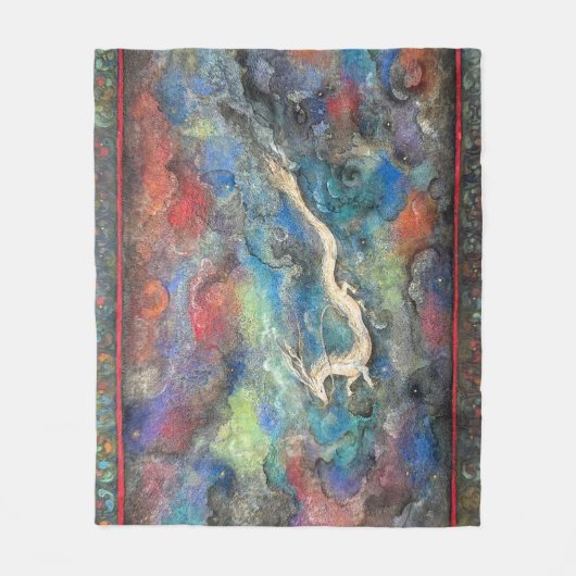 Dragon in the Clouds Fleece Deken (Voorkant)