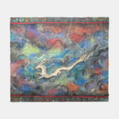 Dragon in the Clouds Fleece Deken (Voorkant (Horizontaal))