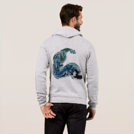 Dragon in the Waves – Abstract Ocean Energy Hoodie