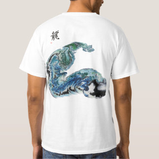 Dragon in the Waves – Abstract Ocean Energy T-Shir T-shirt