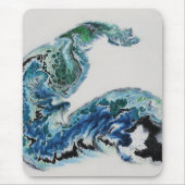 Dragon in the Waves – Abstract Ocean  Mouse Pad Muismat (Voorkant)