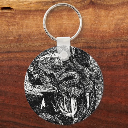 Dragon "initiaal" sleutelhanger (Voorkant)