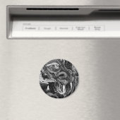 Dragon 'initial' frigo aimant rond (In Situ (Lave-vaisselle))