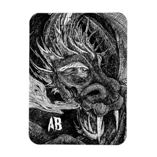 Dragon 'initialen premium magnenet' magneet