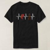 Dragon Irish Setter Heartbeat Hondenliefhebber T-shirt (Design voorkant)