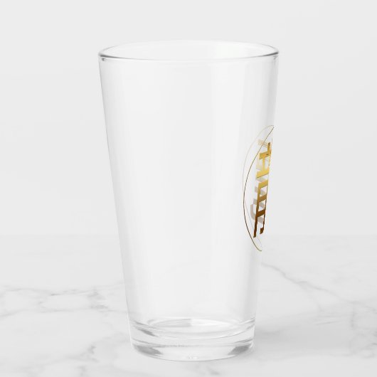 Dragon Jaar goud ingegraveerd Symbool Glass Cup Glas (Rechts)