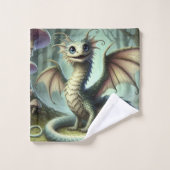 Dragon Jabberwocky Mignon Créature Fantastique Art (Gant de toilette)