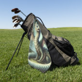 Dragon Jabberwocky Schattigee Fantasy Creature Art Golfhanddoek (Groen)