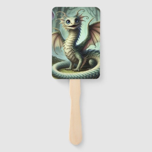 Dragon Jabberwocky Schattigee Fantasy Creature Art Handwaaier (Achterkant)