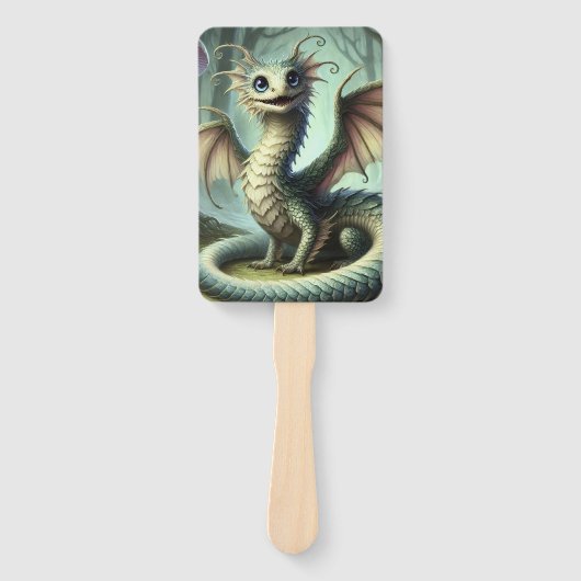 Dragon Jabberwocky Schattigee Fantasy Creature Art Handwaaier (Voorkant)