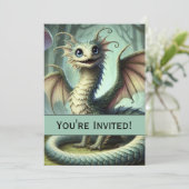 Dragon Jabberwocky Schattigee Fantasy Creature Art Kaart (Staand voorkant)