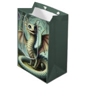 Dragon Jabberwocky Schattigee Fantasy Creature Art Medium Cadeauzakje (Voorkant Gekanteld)